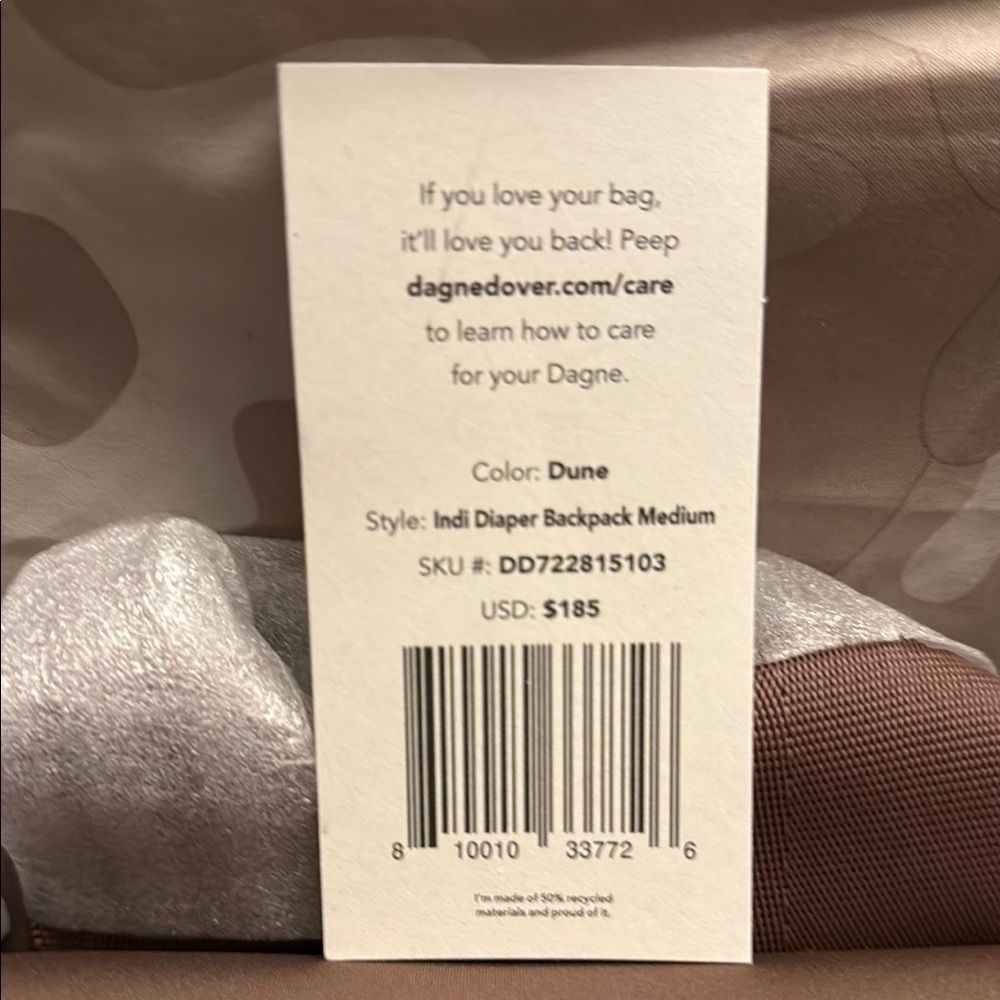 Dagne Dover Indi Diaper Backpack Medium in Dune